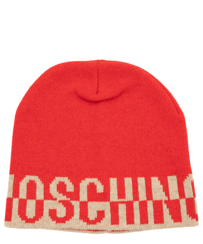 Shop Moschino Beanie In Red