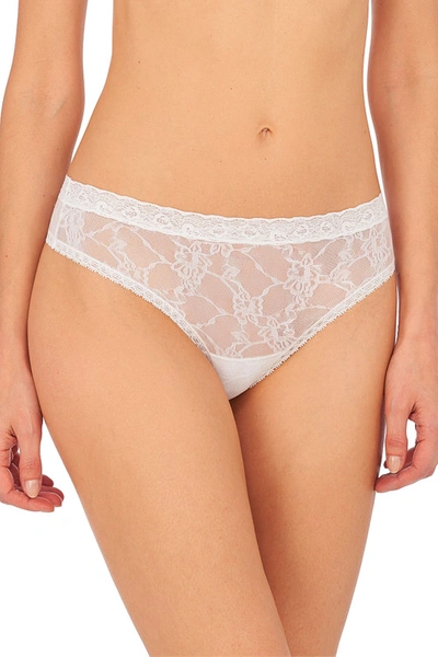 Shop Natori Bliss Allure One-size Lace Thong In White