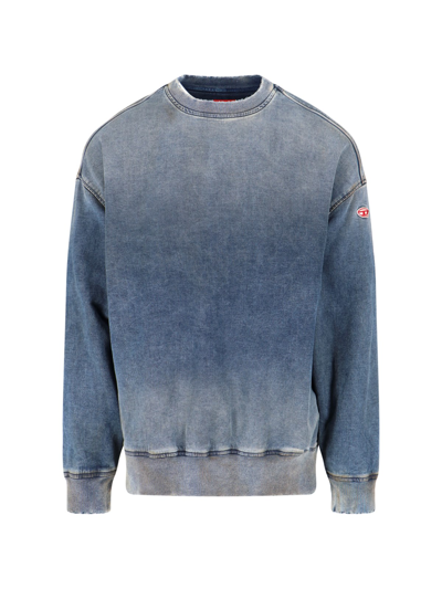 Shop Diesel "d-krib-ne" Crewneck Sweatshirt In Blue