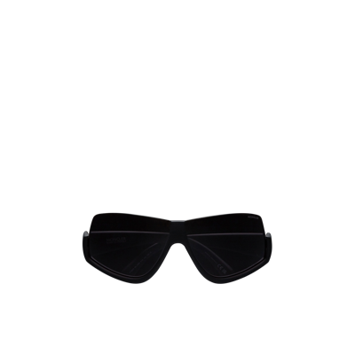 Shop Moncler Vyzer Shield Sunglasses Black