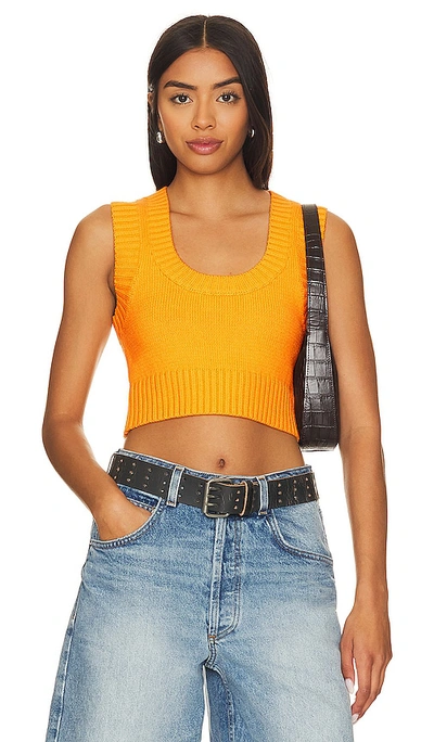 Shop Superdown Patricia Sweater Knit Top In Orange