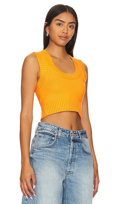 Shop Superdown Patricia Sweater Knit Top In Orange