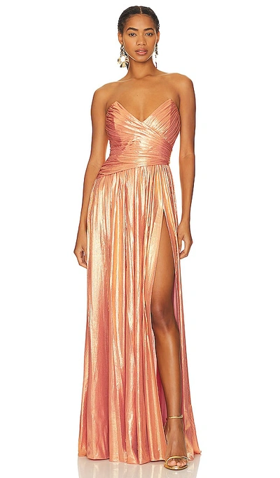 Shop Retroféte Waldorf Dress In Peach