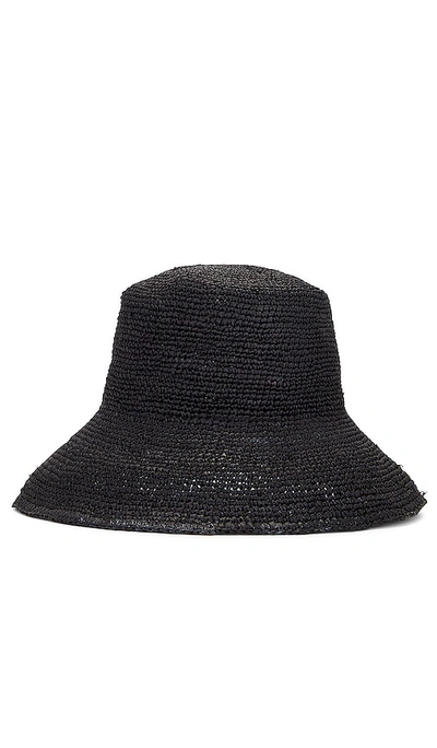 Shop Hat Attack Chic Crochet Bucket Hat In Black
