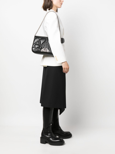 Shop Alexander Mcqueen The Seal Shoulder Bag In Black