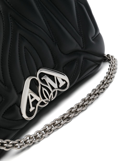 Shop Alexander Mcqueen The Seal Shoulder Bag In Black