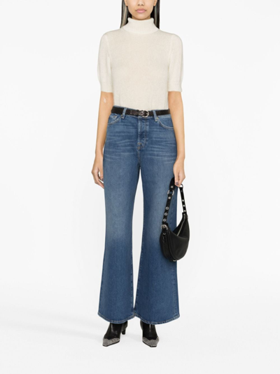 Shop 7 For All Mankind Zoey Explorer Flared Jeans In Blue