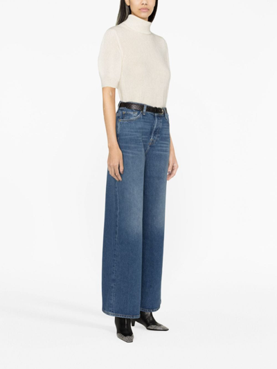 Shop 7 For All Mankind Zoey Explorer Flared Jeans In Blue