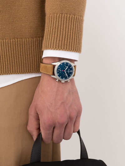 Shop Alpina Startimer Pilot Quartz Chronograph Big Date 41mm In Blau