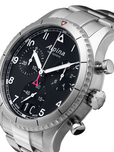 Alpina Startimer Pilot Big Date 41mm In Silber