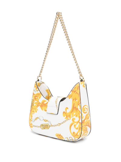 Versace Jeans Couture Chain Couture Faux-leather Shoulder Bag In Weiss
