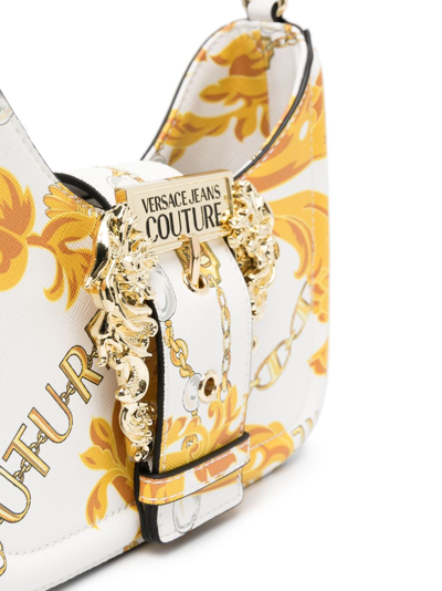 Versace Jeans Couture Chain Couture Faux-leather Shoulder Bag In Weiss