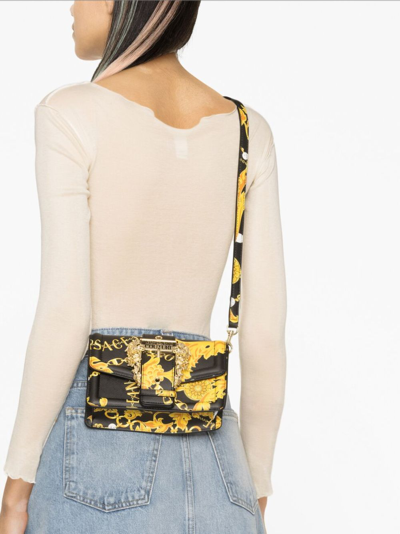 Versace Jeans Couture Chain Couture Faux-leather Crossbody Bag In Schwarz