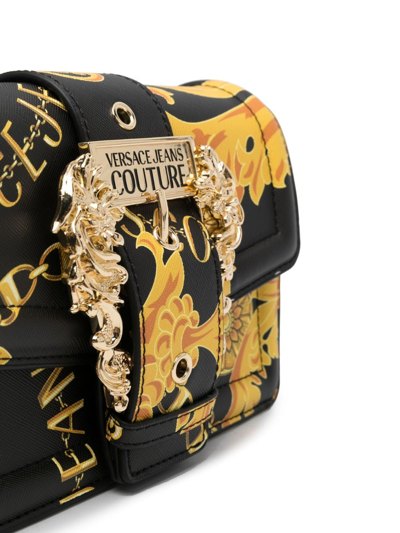 Versace Jeans Couture Chain Couture Faux-leather Crossbody Bag In Schwarz