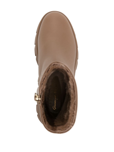 Gianvito Rossi Montey 20 Leather Ankle Boots In Braun