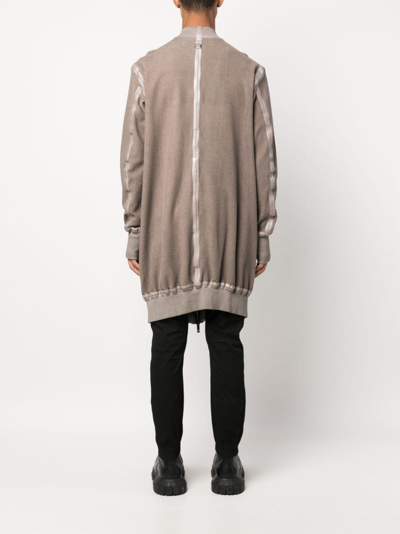 Isaac Sellam Experience Seam-detailing Zip-up Midi Coat In Braun