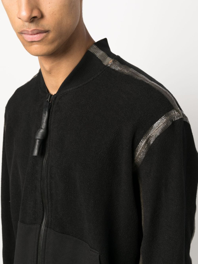 Isaac Sellam Experience Seam-detailing Zip-up Midi Coat In Schwarz