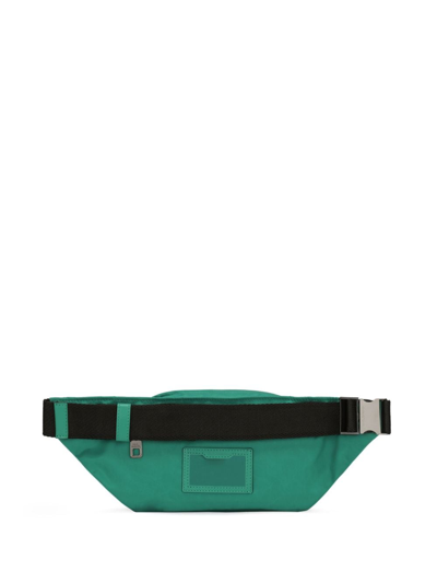 Shop Dolce & Gabbana Embossed-logo Belt Bag In Grün