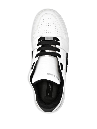 Shop Philipp Plein Royal Street Embossed-logo Sneakers In White