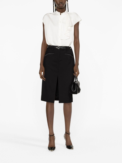 Tom Ford Front-slit Midi Skirt In Schwarz