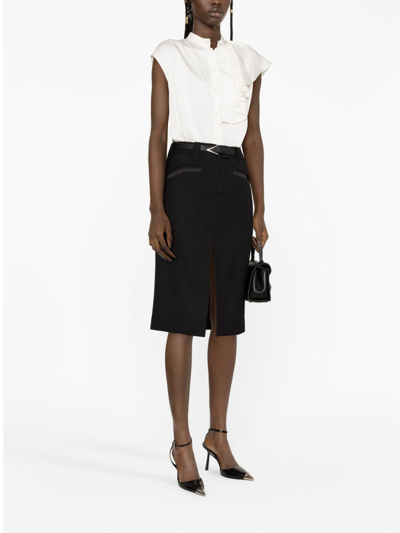 Tom Ford Front-slit Midi Skirt In Schwarz