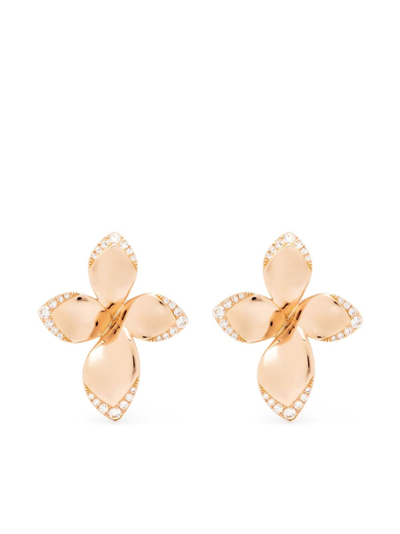 Shop Pasquale Bruni 18kt Rose Gold And Diamond Giardini Segreti Earrings In Pink