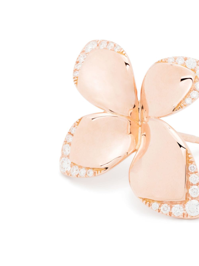 Shop Pasquale Bruni 18kt Rose Gold And Diamond Giardini Segreti Earrings In Pink