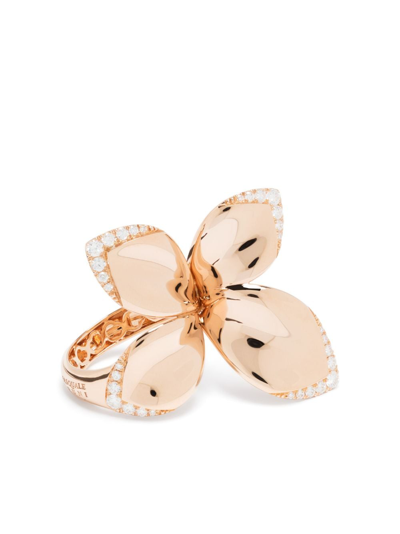 Shop Pasquale Bruni 18kt Rose Gold Giardini Segreti Diamond Ring In Rosa