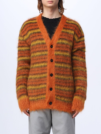 Shop Marni Cardigan In Mohair Wool Blend In Multicolor