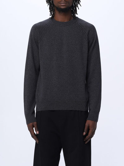 Shop Versace Greca Sweater In Cashmere In Grey