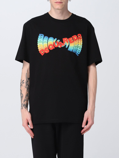 Dsquared2 Logo-print Short-sleeve T-shirt In Black