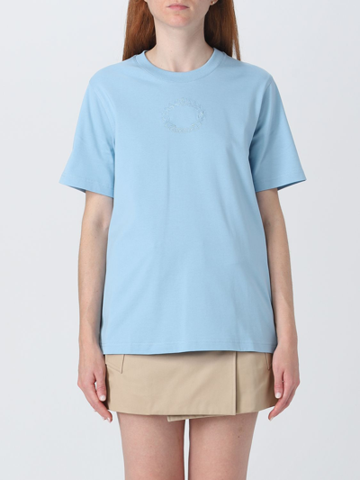 Shop Burberry Cotton T-shirt In Blue