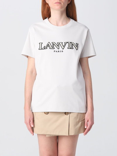 Shop Lanvin T-shirt  Woman Color Beige