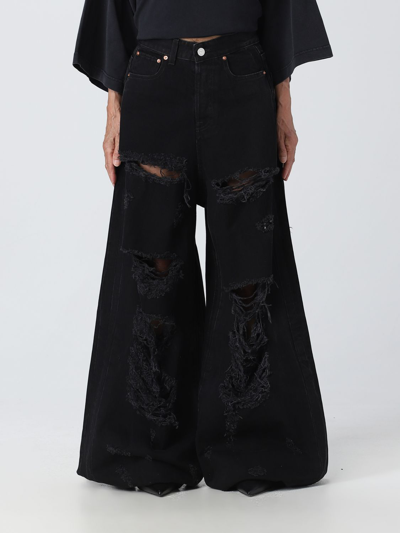 Shop Vetements Jeans  Woman Color Black
