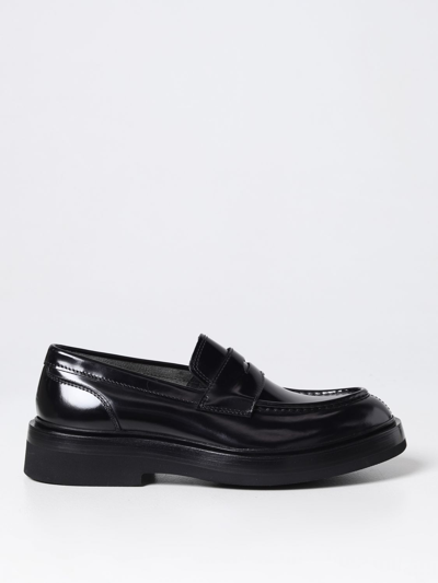 Shop Santoni Loafers  Men Color Black
