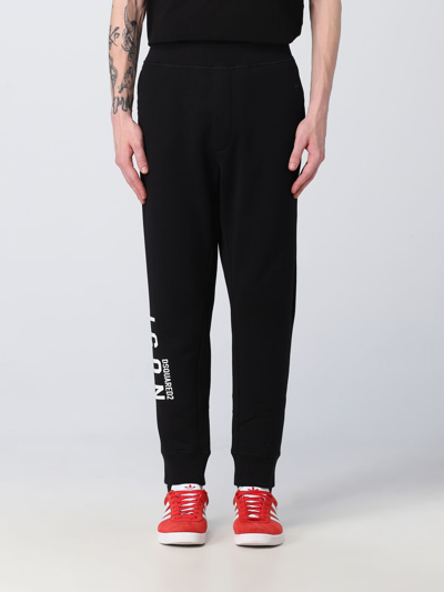 Dsquared2 Pants In Stretch Cotton In Black