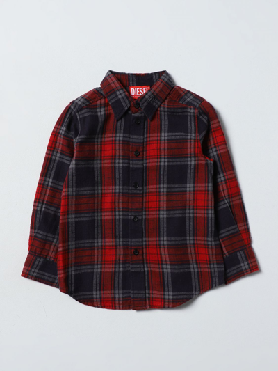 Shop Diesel Shirt In Cotton In Red