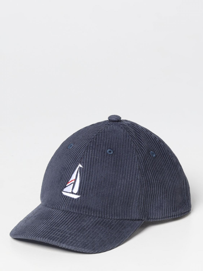 Shop Thom Browne Hat In Cotton Velvet In Blue
