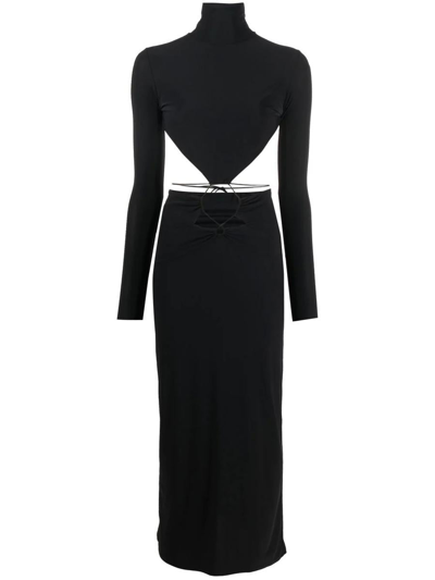 Shop Amazuìn Dress In Deep Black