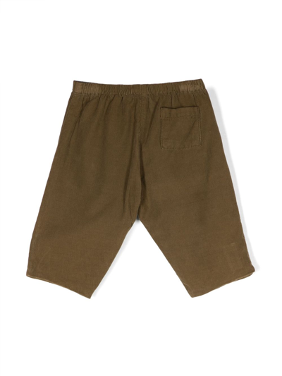 Bonpoint Elasticated-waistband Corduroy Trousers In Brown