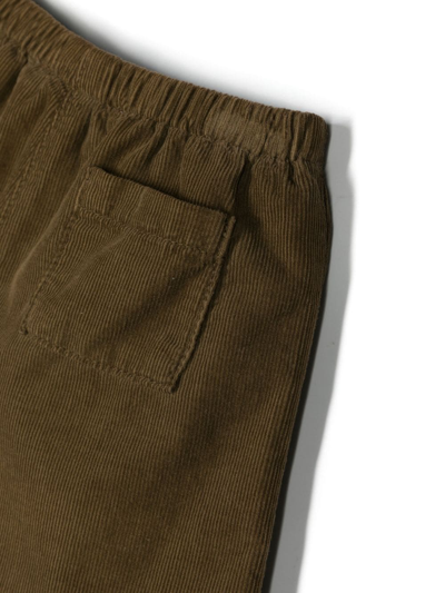 Shop Bonpoint Elasticated-waistband Corduroy Trousers In Brown
