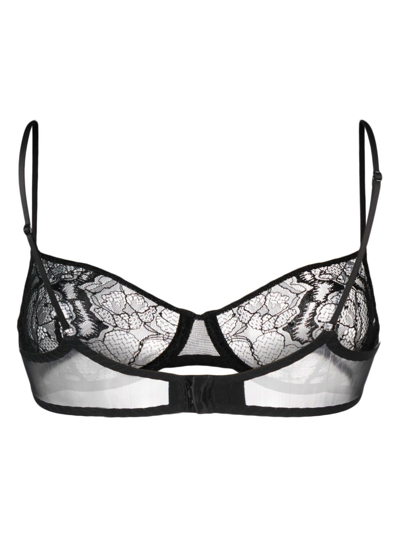 Zhilyova Tara Lace-embellished Bra In Black