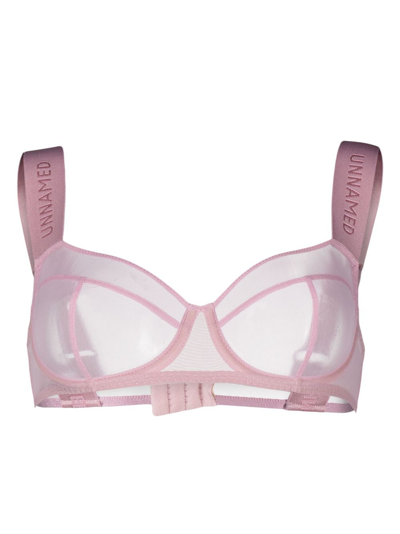 Zhilyova Logo-strap Balconette Bra In Pink