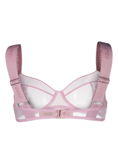 Zhilyova Logo-strap Balconette Bra In Pink