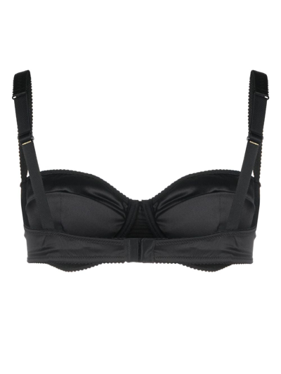Shop Dolce & Gabbana Lace-detail Balconette Bra In Black