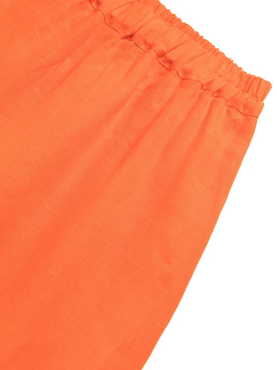 Sleeper Rumba Linen Pyjama Set In Orange