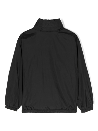 Shop Dsquared2 Logo-print High-neck Jacket In Black