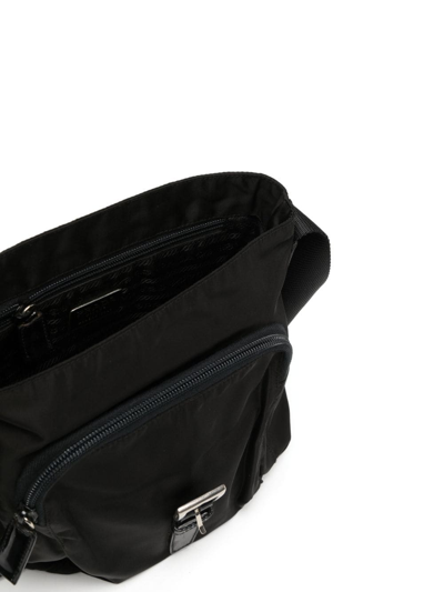 Pre-owned Prada 1990-2000s Logo-plaque Crossbody Bag In Black