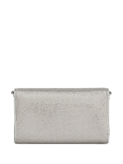 Shop Dolce & Gabbana Logo-plaque Crystal-embellished Crossbody Bag In Grey