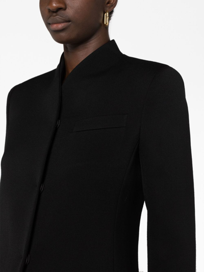 Shop Giorgio Armani Single-breasted Blazer In Black